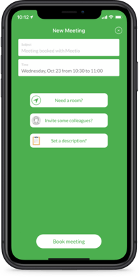 Meetio Personal phone app new meeting