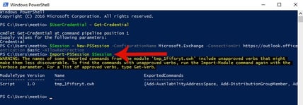 Meetio - Connect to Exchange Online using Powershell