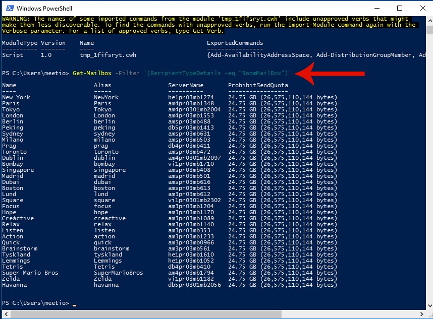 Get-Mailbox