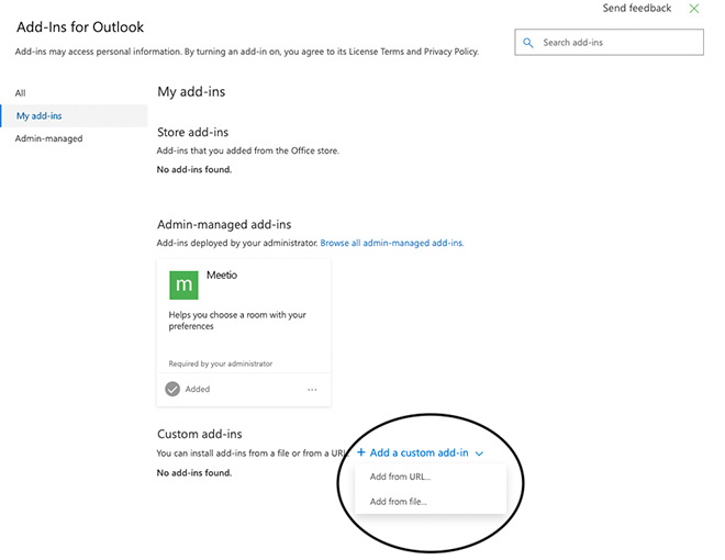 Outlook add-in
