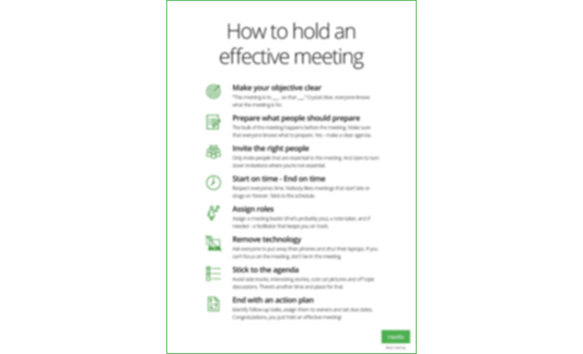 Effective meetings poster