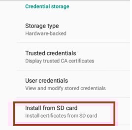 install from sd card