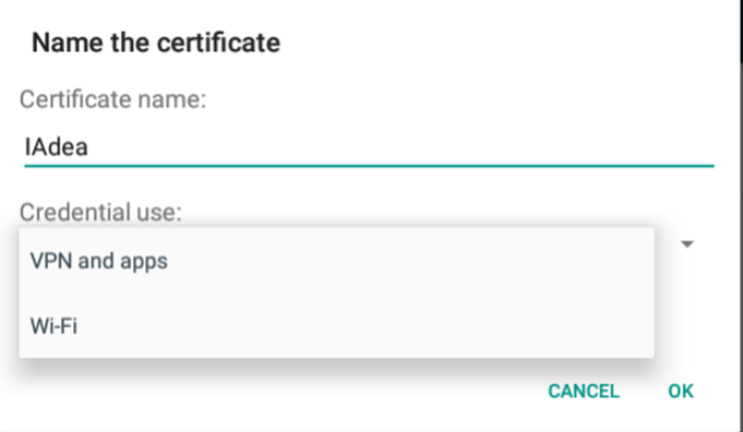 name the certificate