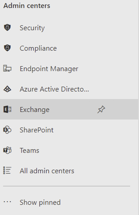 microsoft admin center