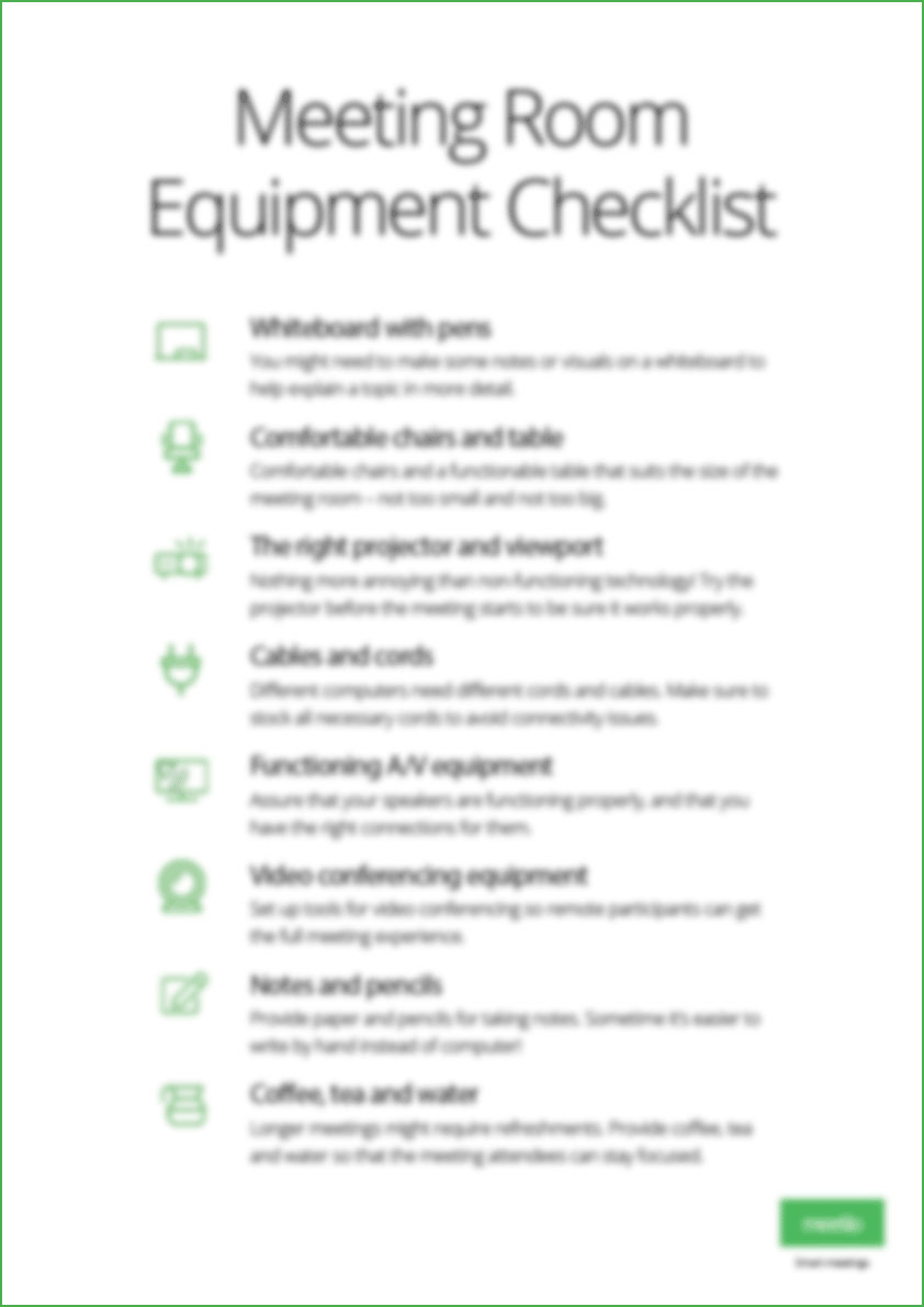 Room equipment poster