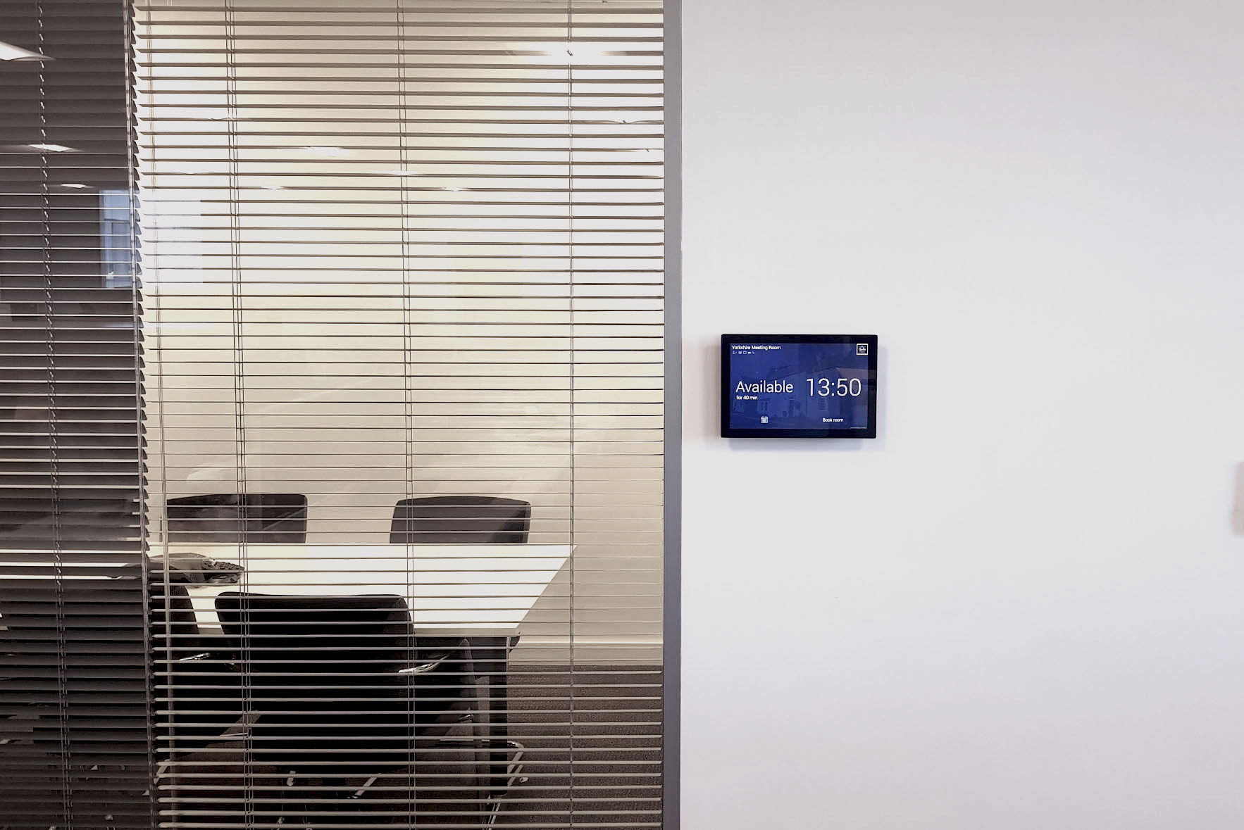 Meetio Room tablet at Duchy Home's office