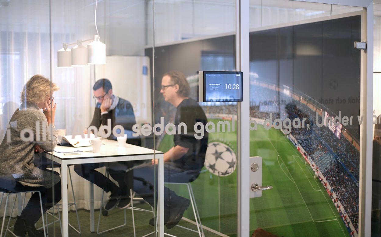 Meeting room at the Malmö FF office