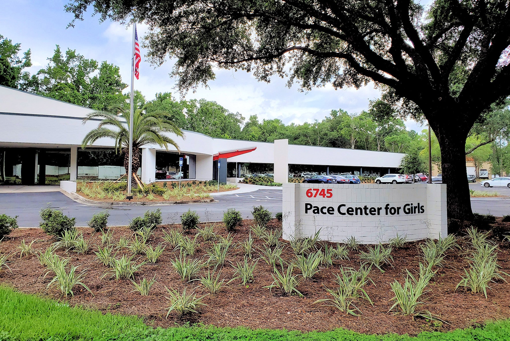 Outside the Pace Center for Girls' office in Jacksonville, Florida