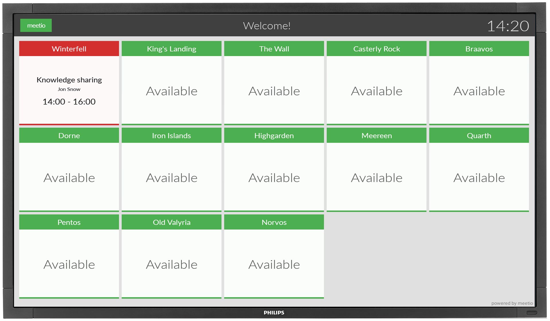 Grid view in Meetio View