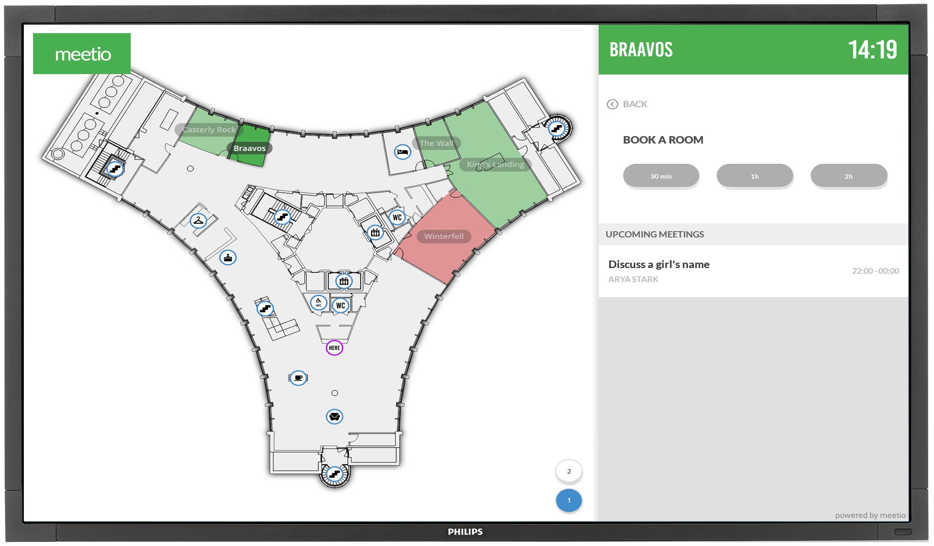 Book a room in Map view