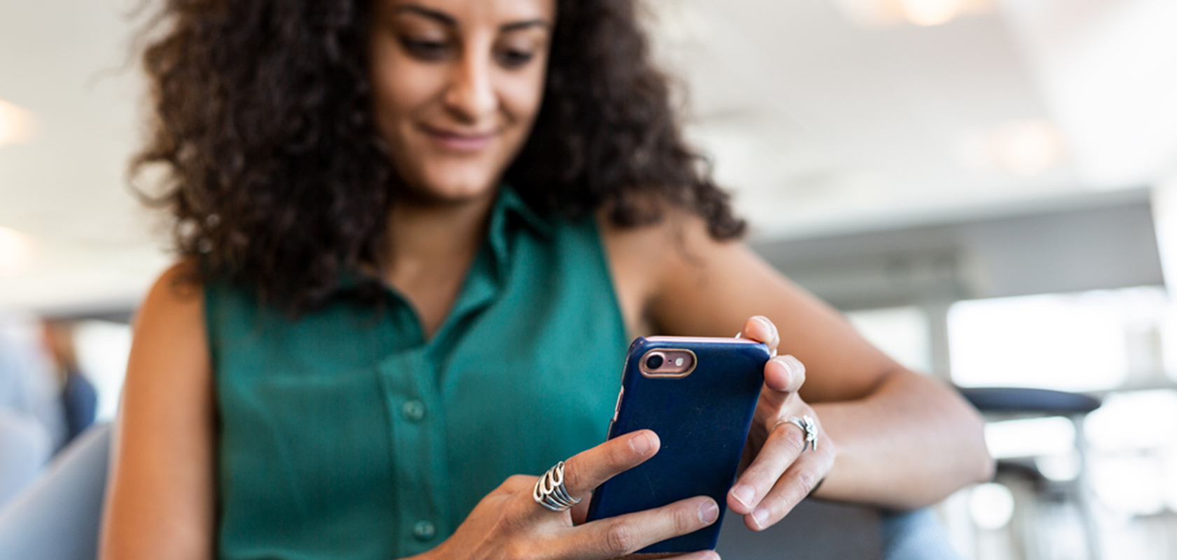 girl with smartphone